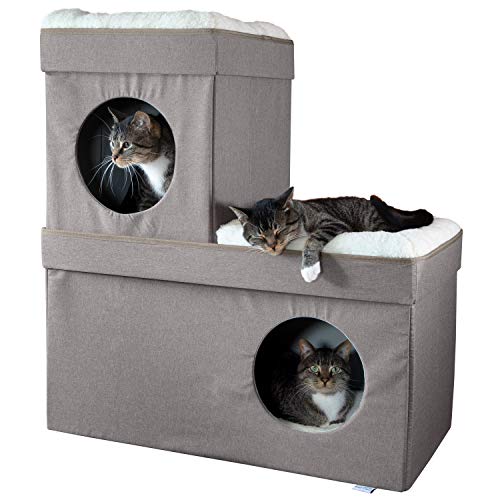 Kitty City Large Stackable Tan Cat Condo, Cat Cube, Cat House, Pop Up Bed, Cat Ottoman Kitty City Large Stackable Tan Cat Condo, Cat Cube, Cat House, Pop Up Bed, Cat Ottoman von Kitty City