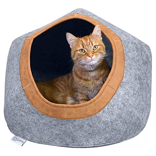 Kitty City Rundes Katzenbett aus Filz, warm und gemütlich, Grau Kitty City Rundes Katzenbett aus Filz, warm und gemütlich, Grau von Kitty City