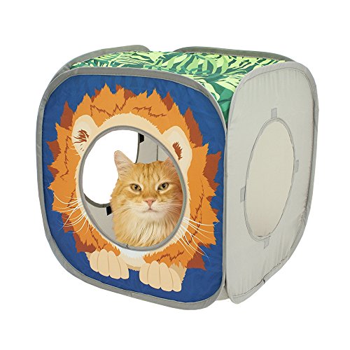 Kitty City Safari Jungle Zusammenklappbare Katzenspielzeug-Kollektion, Würfel von Kitty City
