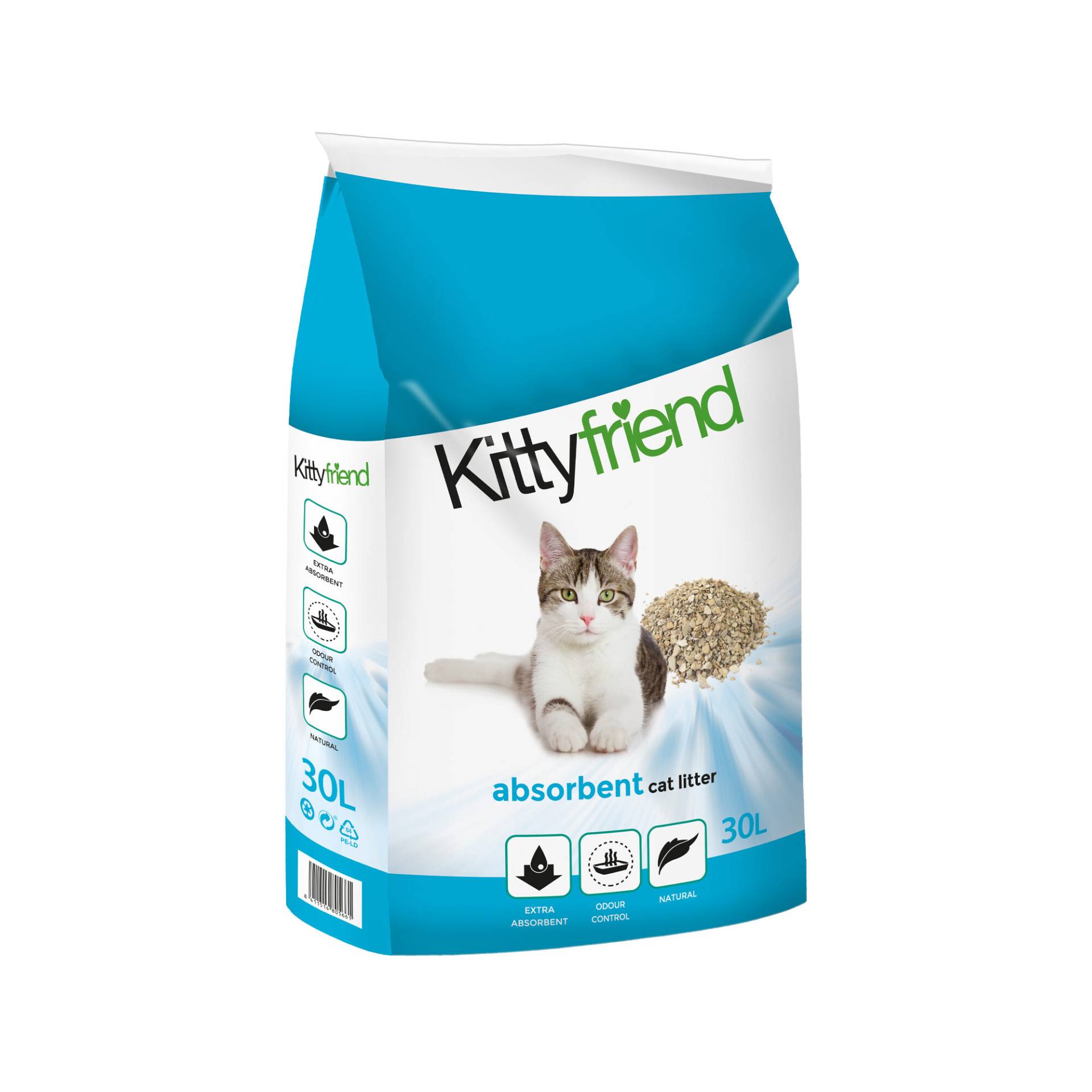 Kitty Friend - absorbierende Katzenstreu - 30 l von Kitty Friend