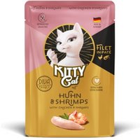 KittyCat Nassfutter Katze, Adult, Filet in Paté Huhn und Shrimps 6x85 g von KittyCat
