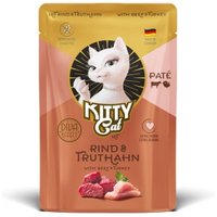 KittyCat Nassfutter Katze, Adult, Paté Rind und Truthahn 6x85 g von KittyCat