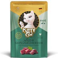 KittyCat Nassfutter Katze, Adult, Paté Wild und Geflügelherzen 6x85 g von KittyCat