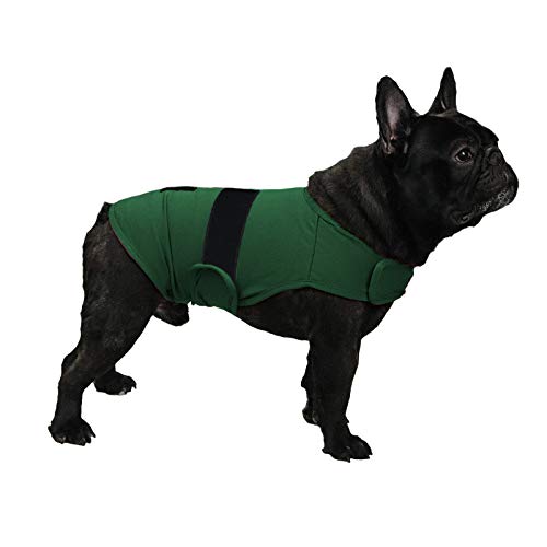 KittyStar Atmungsaktive Thunder Shirts für Hunde, Hunde-Weste mit Angstzuständen, Jacke für Welpen, beruhigender Mantel, Linderung von Angstzuständen, Größe M, Grün von KittyStar