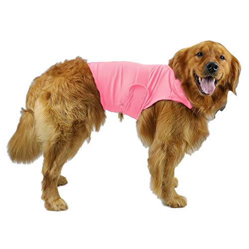 KittyStar Atmungsaktive Thunder Shirts für Hunde, Hundeweste, Angstweste, Jacke für Welpen, beruhigender Mantel, Linderung von Angstzuständen, Größe L, Rosa von KittyStar