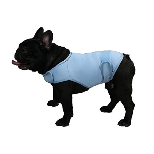 KittyStar Atmungsaktive Thunder Shirts für Hunde, Hundeweste, Angstzustände, Jacke für Welpen, beruhigender Mantel, Linderung von Angstzuständen, Größe M, Blau von KittyStar