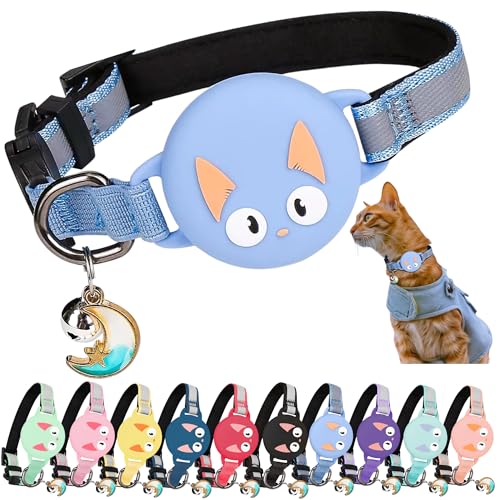 Kittytag Katzenhalsband mit Zubehör, kompatibel mit Apple Airtag, reflektierend und leuchtend, GPS, Katze mit Anti-Drosselung, verstellbar, GPS Airtag nicht im Lieferumfang enthalten Kittytag Katzenhalsband mit Zubehör, kompatibel mit Apple Airtag, reflektierend und leuchtend, GPS, Katze mit Anti-Drosselung, verstellbar, GPS Airtag nicht im Lieferumfang enthalten von KittyTag