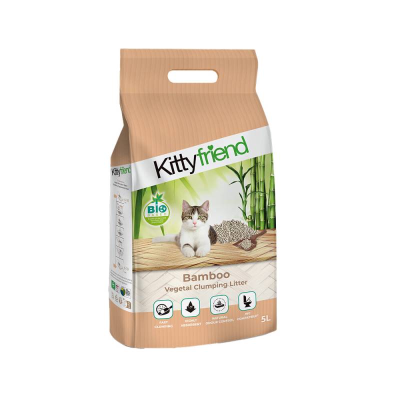 Kitty Friend Bamboo Klumpstreu - 5L von Kittyfriend
