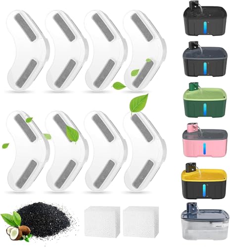 Hundefilter für Trinkbrunnen, Ersatzfilter für 2,1 GAL/270 oz großen Hundebrunnen, 8er-Pack Filter & 2 Schwämme für 8L großen kabellosen Hundewasserbrunnen Hundefilter für Trinkbrunnen, Ersatzfilter für 2,1 GAL/270 oz großen Hundebrunnen, 8er-Pack Filter & 2 Schwämme für 8L großen kabellosen Hundewasserbrunnen von Kittyspout