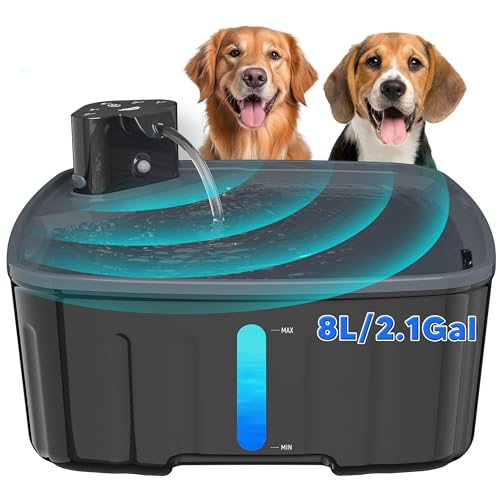 Kittyspout Trinkbrunnen für Hunde Kabellos, 8L/ 270 oz Grosse Hundebrunnen/Katzenbrunnen mit Bewegungsmelder, Hunde Trinkbrunnen Kabellos mit Akku 5000mAh, mit Leiser Pumpe und Aktivkohlefilter Kittyspout Trinkbrunnen für Hunde Kabellos, 8L/ 270 oz Grosse Hundebrunnen/Katzenbrunnen mit Bewegungsmelder, Hunde Trinkbrunnen Kabellos mit Akku 5000mAh, mit Leiser Pumpe und Aktivkohlefilter von Kittyspout