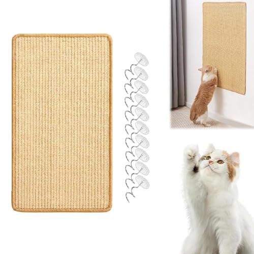 Katzenkratzbretter Sisal rutschfest,Sisal Katzenkratzmatte,Sisal Teppich Katzen Kratzteppich mit Spiralnägel,Sisal Kratzpad für Schützt Teppiche und Sofas Möbel Tür Kratzschutz 50 x 25 cm Katzenkratzbretter Sisal rutschfest,Sisal Katzenkratzmatte,Sisal Teppich Katzen Kratzteppich mit Spiralnägel,Sisal Kratzpad für Schützt Teppiche und Sofas Möbel Tür Kratzschutz 50 x 25 cm von Kiuiom