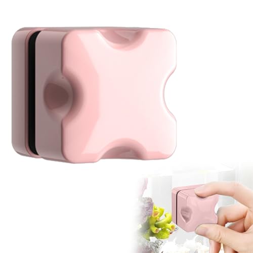 Kiuiom Aquarium Magnetbürste,Doppelseitige Magnetbürste,Fish Tank Magnetic Glass Cleaner,Aquarium Cleaner Magnet,Reinigen Innere Ihres Aquariums,Kratzfrei Und rutschfest,Rosa von Kiuiom