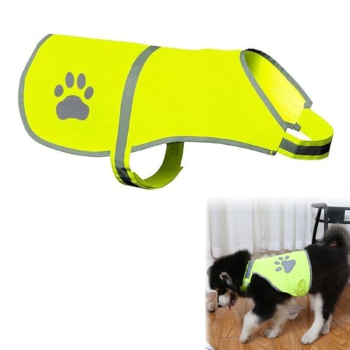 Pet Hunde Warnwesten,Hund Sicherheit Reflektierende Weste,Sicherheitsweste Pet Hunde,Sicherheit Geschirr Jacke für Hält den Hund Sichtbar Sicher vor Autos & Jagtunfällen(XXL) von Kiuiom