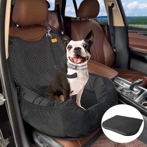 Kiusatig Hunde-Autositz für kleine Hunde, abnehmbar, waschbar, Hundeerhöhung unter 15,9 kg, Haustierautositz, Reisebett mit Aufbewahrungstaschen und Sicherheitsgurt Kiusatig Hunde-Autositz für kleine Hunde, abnehmbar, waschbar, Hundeerhöhung unter 15,9 kg, Haustierautositz, Reisebett mit Aufbewahrungstaschen und Sicherheitsgurt von Kiusatig