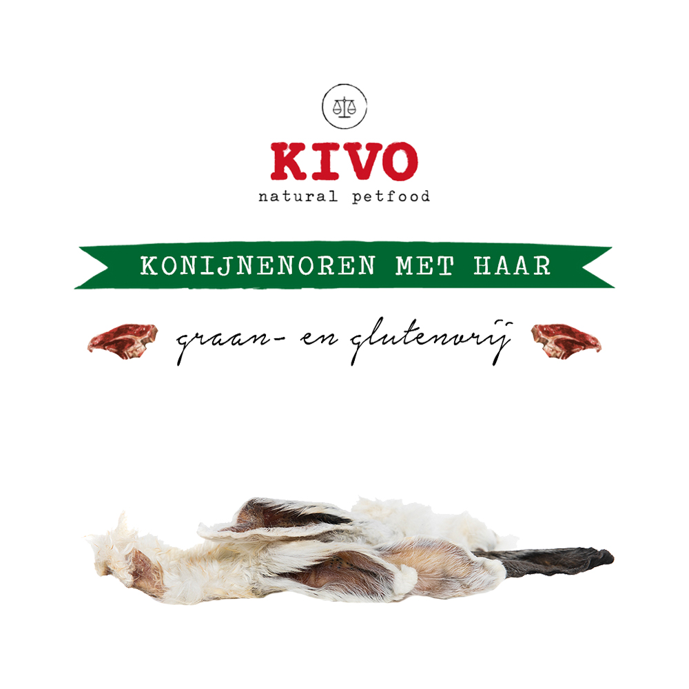 Kivo Hasenohren mit Haaren - 100 gr von Kivo