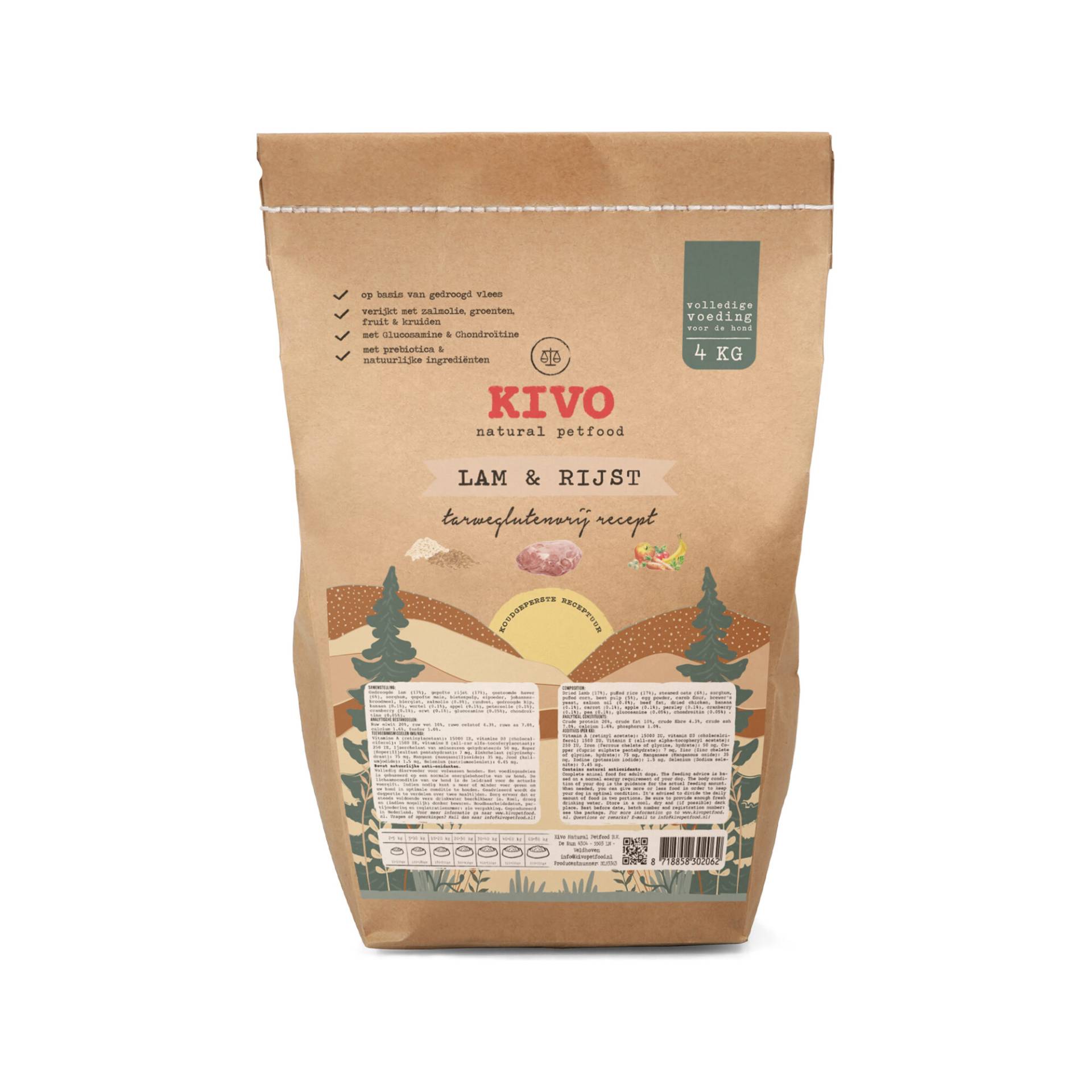 Kivo Lamm und Reis weizenglutenfrei - 4 kg von Kivo