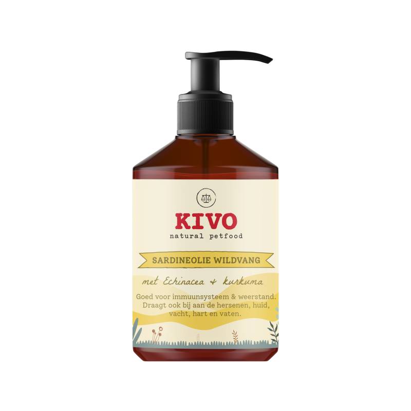 Kivo Petfood Sardinenöl mit Echinacea & Kurkuma - 500 ml von Kivo