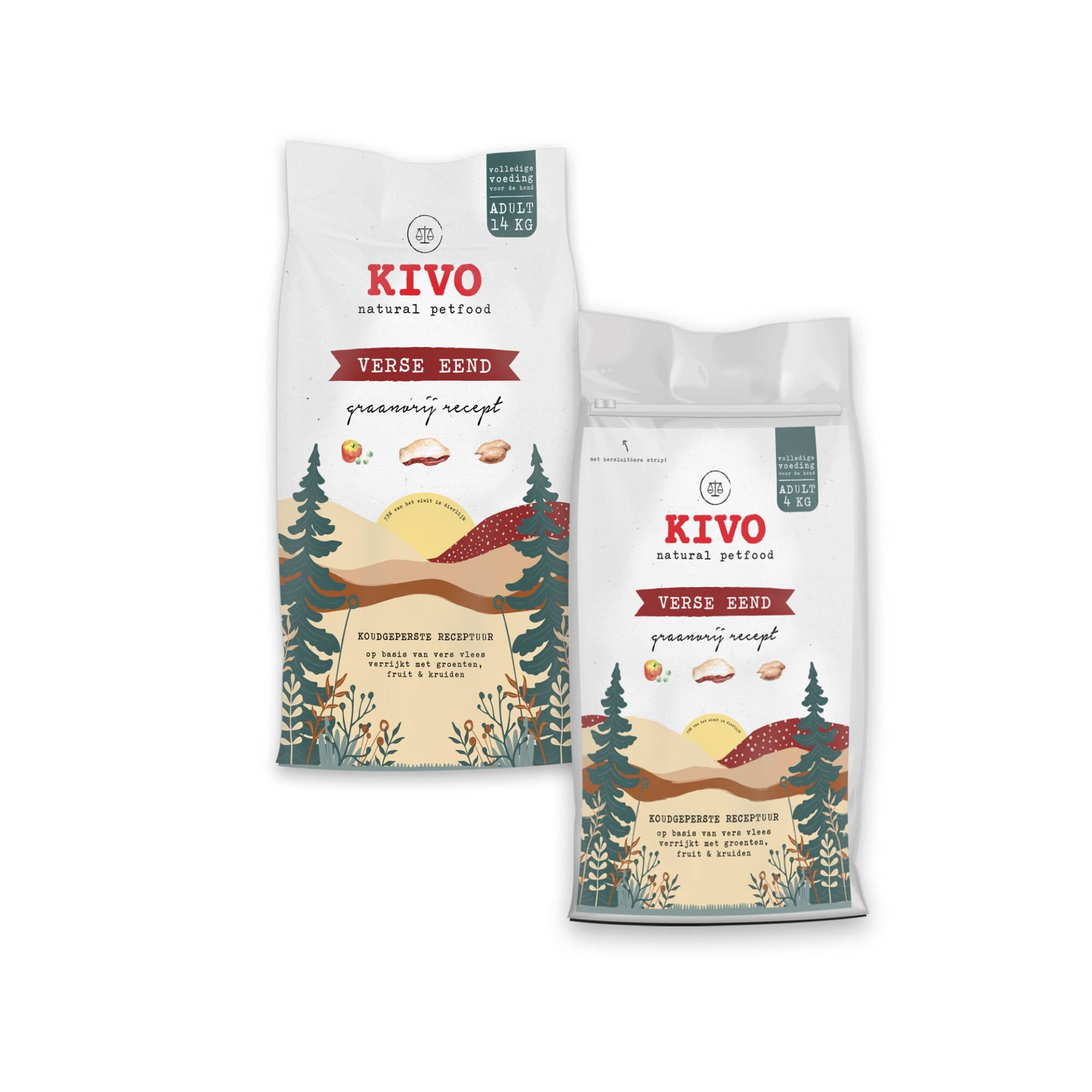 Kivo frische Ente getreidefrei - 2 x 4 kg von Kivo