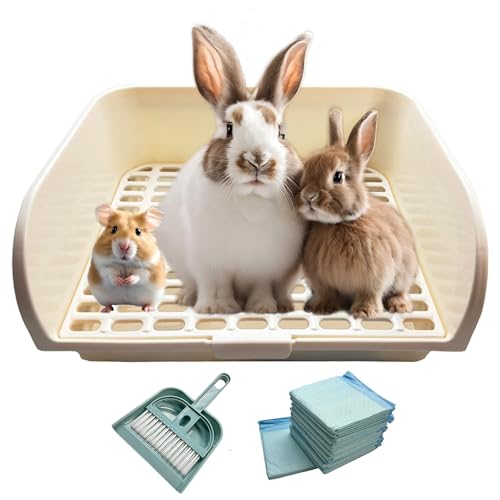Kiwi & Mora Rabbit Litter Box - Extra Large Bunny Litter Box, Easy to Clean and Disassemble, Prevents Odors and Stains. Training Toilet Pan for Guinea Pig, Hamster, Kitty, Ferret, Galesaur,Chinchilla Kiwi & Mora Rabbit Litter Box - Extra Large Bunny Litter Box, Easy to Clean and Disassemble, Prevents Odors and Stains. Training Toilet Pan for Guinea Pig, Hamster, Kitty, Ferret, Galesaur,Chinchilla von Kiwi & Mora