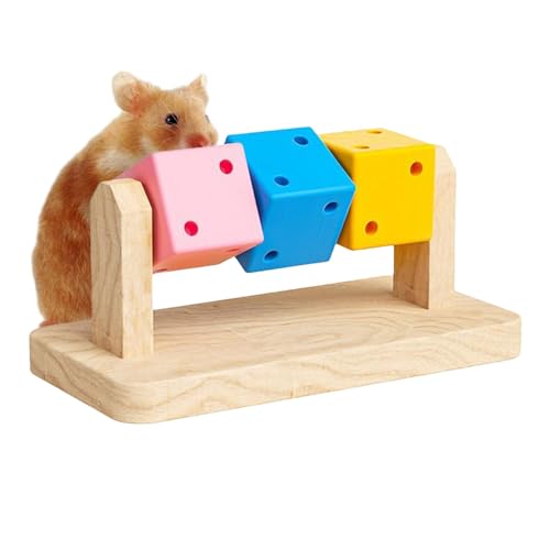 Hamster-Kauspielzeug,Hamster-Kaublöcke - Hamster-Anreicherungsspielzeug,Bissfeste Hamsterblöcke aus Naturholz für Kaninchen, kleine Haustiere, Hasen, Eichhörnchen, Käfigzubehör von Kixolazr