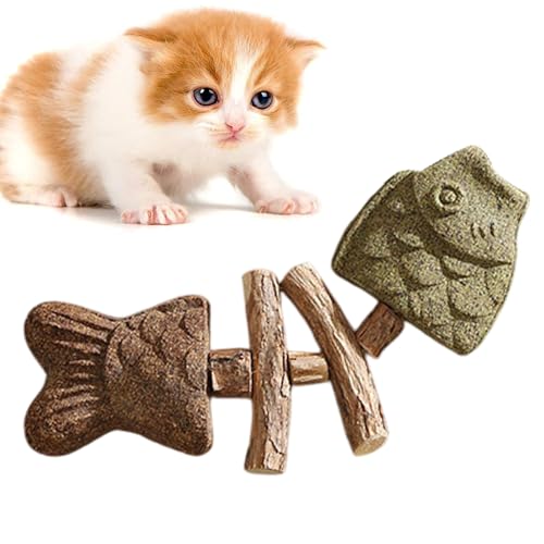 Kixolazr Beißspielzeug für Kätzchen, Fischgräten-Katzen-Beißring, Holz, interaktiv, gegen Langeweile, Kätzchen, Beißring, Kauspielzeug für drinnen und draußen Kixolazr Beißspielzeug für Kätzchen, Fischgräten-Katzen-Beißring, Holz, interaktiv, gegen Langeweile, Kätzchen, Beißring, Kauspielzeug für drinnen und draußen von Kixolazr