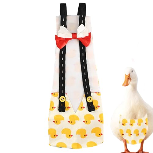 Kixolazr Hühnerwindeln, Windeln für Enten - Waschbare Hühnerwindel | Wiederverwendbare Entenwindeln, verstellbare Haustierwindel mit Fliege, Geflügelwindeln für Ente, Huhn von Kixolazr