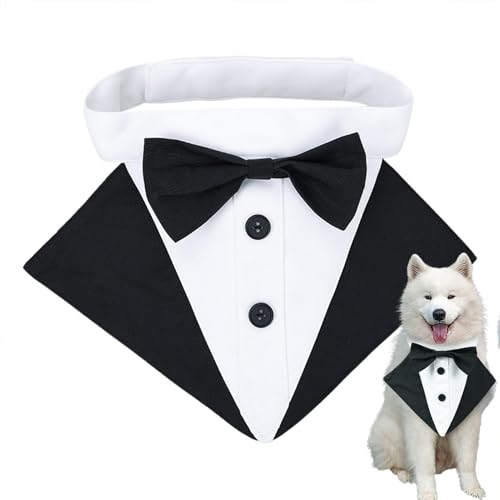 Kixolazr Hunde-Bandana, Hundehalsband mit Fliege | Eleganter Hunde-und Bandanas | Speicheltuch-Bandana-Halsband, Hunde-Geschirr für formelle Hundekostüme, Verlobung, Geburtstag Kixolazr Hunde-Bandana, Hundehalsband mit Fliege | Eleganter Hunde-und Bandanas | Speicheltuch-Bandana-Halsband, Hunde-Geschirr für formelle Hundekostüme, Verlobung, Geburtstag von Kixolazr
