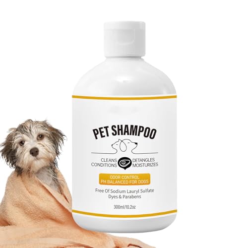 Kixolazr Hundeshampoo zur Linderung juckender Haut, desodorierendes Shampoo für Hunde | 300 ml Desodorierendes Reinigungs-Conditioner-Shampoo - Reinigungslösung für Haustiere, lindert juckende Haut, Kixolazr Hundeshampoo zur Linderung juckender Haut, desodorierendes Shampoo für Hunde | 300 ml Desodorierendes Reinigungs-Conditioner-Shampoo - Reinigungslösung für Haustiere, lindert juckende Haut, von Kixolazr