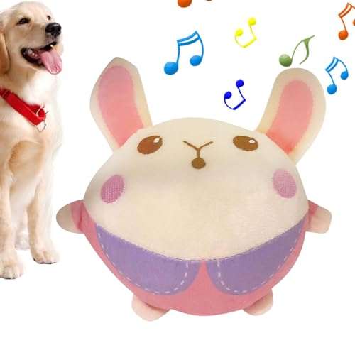 Kixolazr Interaktiver Hundeball, Hund mit sprechender Musik, quietschendes Ballspielzeug - Elektronischer Plüschball für Hunde - Elektronisches Plüsch-Shake-Bounce-Bewegungsspielzeug für Katzen, von Kixolazr