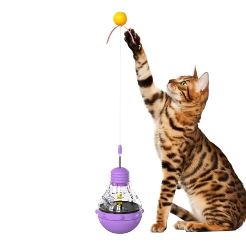 Kixolazr Katzenfutterspender Spielzeug – Katzen-Leckerli-Spielzeug mit LED-Licht und Teaser Zauberstab – Katze interaktives Spielzeug, Katzenfutterballspender für Bewegung und Langeweile Kixolazr Katzenfutterspender Spielzeug – Katzen-Leckerli-Spielzeug mit LED-Licht und Teaser Zauberstab – Katze interaktives Spielzeug, Katzenfutterballspender für Bewegung und Langeweile von Kixolazr