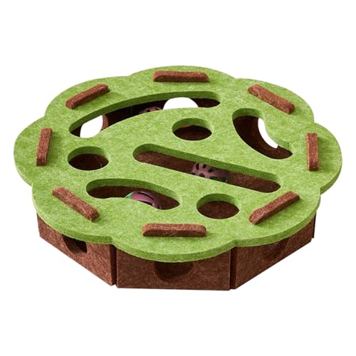Kixolazr Katzenleckerli-Puzzle - Interaktiver Futterautomat Für Haustiere,Trainingsspielzeug Für Unterwegs Und Draußen Kixolazr Katzenleckerli-Puzzle - Interaktiver Futterautomat Für Haustiere,Trainingsspielzeug Für Unterwegs Und Draußen von Kixolazr