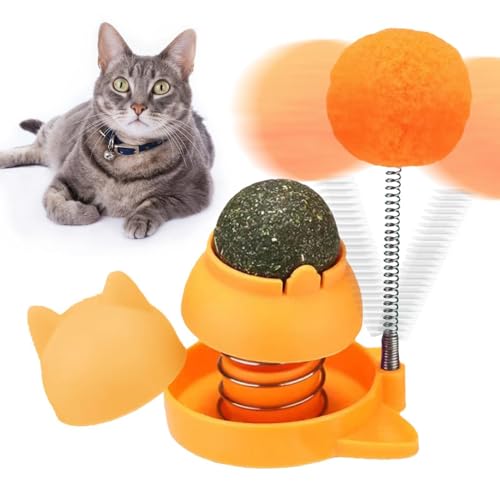 Kixolazr Katzenminze-Aufkleber – drehbare Leckbälle für Katzen, essbar und gesund, mit Federball, Katzenminze-Blasen, Leckables für Katzen, Katzenminze-Ball-Spielzeug für Katzenzähne, Reinigung von Kixolazr Katzenminze-Aufkleber – drehbare Leckbälle für Katzen, essbar und gesund, mit Federball, Katzenminze-Blasen, Leckables für Katzen, Katzenminze-Ball-Spielzeug für Katzenzähne, Reinigung von von Kixolazr
