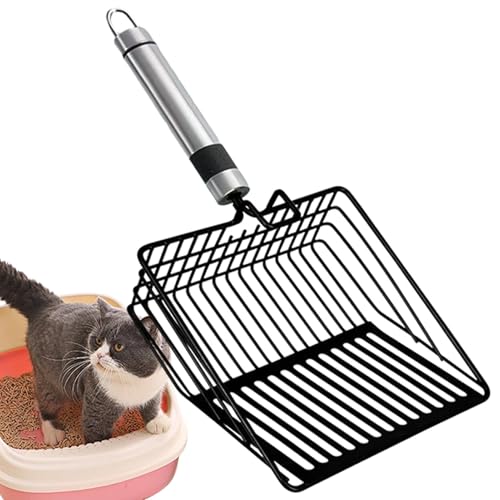 Kixolazr Katzenstreuschaufel, Metallstreuschaufel für Kätzchen | Tragbarer Katzenkotheber | Abriebfeste und langlebige Kätzchen-Metallschaufel, ergonomisch für die Katzentoilette Kixolazr Katzenstreuschaufel, Metallstreuschaufel für Kätzchen | Tragbarer Katzenkotheber | Abriebfeste und langlebige Kätzchen-Metallschaufel, ergonomisch für die Katzentoilette von Kixolazr