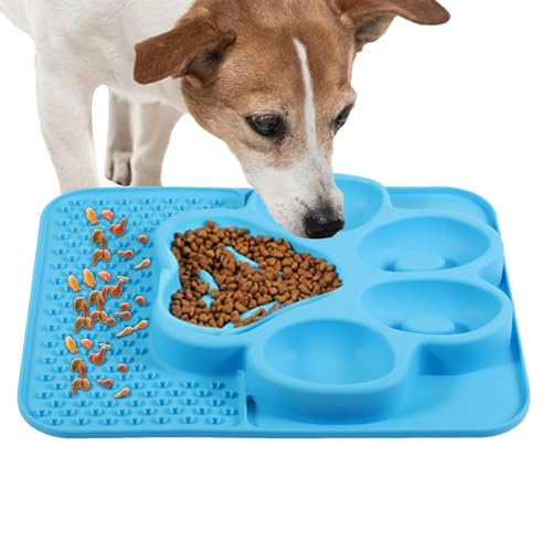Kixolazr Leckmatte für Hunde, Slow Feeder für Hunde - Silikon-Hundefutter-Futtermatte | Interaktive Hundefutternäpfe, langsam fressende Hundenapf-Joghurt-Butter-Leckpads für das Fellpflegetraining von Kixolazr