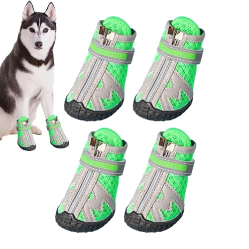 Kixolazr Mesh-Hundeschuhe,Hundeschuhe Outdoor, Hitzeschutz-Pfotenschutz | Rutschsichere Hundeschuhe mit robuster Gummisohle, atmungsaktive Hundeschuhe in 5 Größen für Hartböden im Innenbereich von Kixolazr