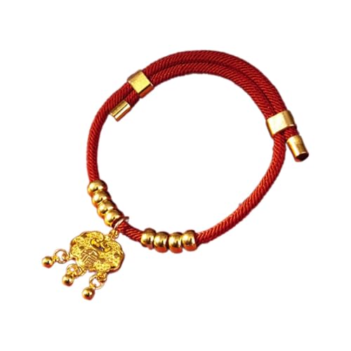 Kixolazr Neujahrs-Haustierhalsband,Frohes Neues Jahr-Haustierhalsband | Chinesisches verstellbares Hundehalsband mit Langlebigkeitsschloss - Neujahrs-Halskette, glückliches rotes von Kixolazr