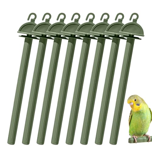 Kixolazr Pet Bird Cage Stand, 8x Vogelkäfig Sitzstange Ständer Training Übung Schleifen Stick für Sittiche, Nymphensittiche, kleine Wellensittiche, Lovebirds von Kixolazr
