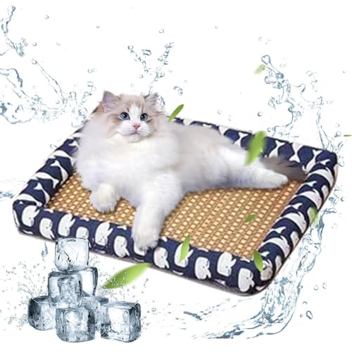 Kixolazr Sommerschlafbett für Haustiere, kühlendes Haustierbett | Haustiere Sommer-Eismatten | Bequeme und kühle Schlafplatz-Sommer-Katzenunterlage für kleine Hunde, kleine Haustiere, Katzen Kixolazr Sommerschlafbett für Haustiere, kühlendes Haustierbett | Haustiere Sommer-Eismatten | Bequeme und kühle Schlafplatz-Sommer-Katzenunterlage für kleine Hunde, kleine Haustiere, Katzen von Kixolazr