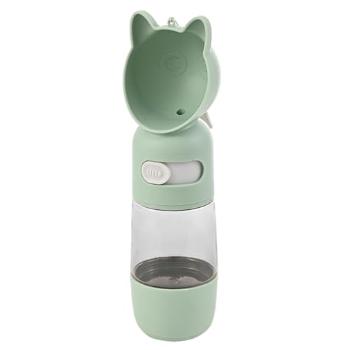 Kixolazr Tragbare Hundewasserflasche, Reise-Wassernapf, Trink-Futterspender mit Futterbehälter, Outdoor-Zubehör für Spaziergänge, Wandern von Kixolazr
