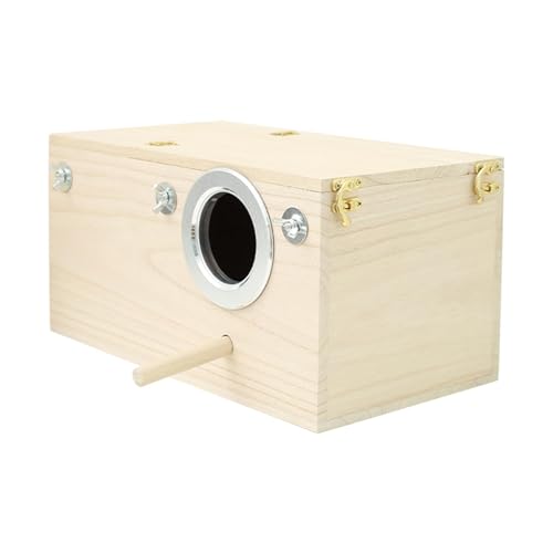 Sichtweite Nistbox Holz -Sichtweite Nistbox Vogelzüchterbox Papageienzüchtungsnistbox Holzvogelhäuser kleine Vögel Nistpapageien Paarung Box Vogelkäfig -Paarungsbox von Kixolazr