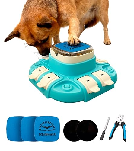 Kkiimatt Dog Slow Feeder Treat Dispenser Nail File Toy Treat Distributor Mental Enrichment Toy Food Dispenser for IQ Training Puzzle for Smart Dogs Scratch Pad for Nails with Clipper Kkiimatt Dog Slow Feeder Treat Dispenser Nail File Toy Treat Distributor Mental Enrichment Toy Food Dispenser for IQ Training Puzzle for Smart Dogs Scratch Pad for Nails with Clipper von Kkiimatt