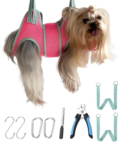 Kkiimatt Hundepflege-Hängematte, 2024 Barbie, rosa XXS, Hundegeschirrhalter zum Aufhängen von Nägeln, Fellpflegeschlinge mit dickem Stoff, Nackenstütze, Hunde-Klettband, Hängematte für Krallenpflege Kkiimatt Hundepflege-Hängematte, 2024 Barbie, rosa XXS, Hundegeschirrhalter zum Aufhängen von Nägeln, Fellpflegeschlinge mit dickem Stoff, Nackenstütze, Hunde-Klettband, Hängematte für Krallenpflege von Kkiimatt