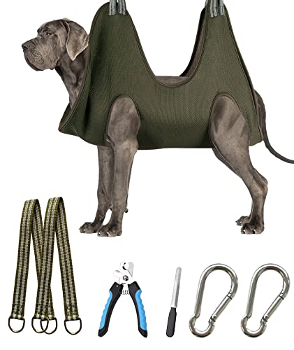 Kkiimatt Haustierpflege-Hängemattengeschirr,Hundepflege-Hängematte kleine Hunde,Hundenageltrimm-Hängematte mit Nagelknipser,Hundehängematte zur Pflege mit breitem Riemen (XXX-Large 63 KG Max/Grün) Kkiimatt Haustierpflege-Hängemattengeschirr,Hundepflege-Hängematte kleine Hunde,Hundenageltrimm-Hängematte mit Nagelknipser,Hundehängematte zur Pflege mit breitem Riemen (XXX-Large 63 KG Max/Grün) von Kkiimatt