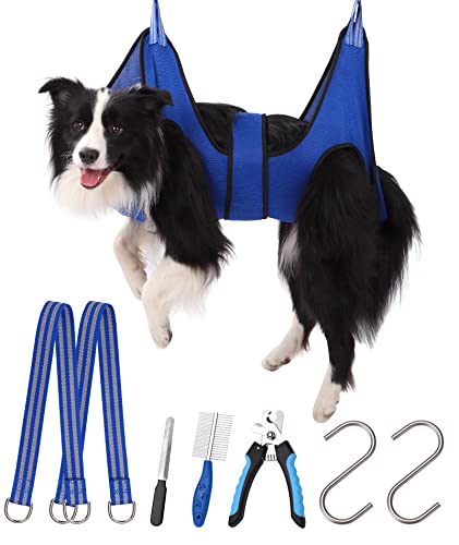 Kkiimatt Hundepflege-Hängematte für Haustiere, Hängematte, Geschirr für X-Large Hunde, Hundepflegezubehör, Hundepflege-Schlinge für Nagelknipsen/Trimmen (XL) Kkiimatt Hundepflege-Hängematte für Haustiere, Hängematte, Geschirr für X-Large Hunde, Hundepflegezubehör, Hundepflege-Schlinge für Nagelknipsen/Trimmen (XL) von Kkiimatt