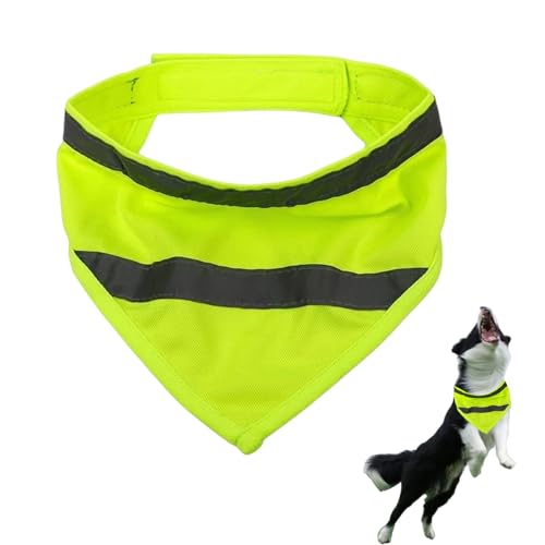 Reflektierendes Hundehalstuch, Verstellbarer Dreieckstuch für Haustiere, Sicherheit bei Nacht für Katzen und Hunde, Sicherheit Reflektierende Lätzchen, Kopftücher Hund Bandanas(L Fluorescent Grün) Reflektierendes Hundehalstuch, Verstellbarer Dreieckstuch für Haustiere, Sicherheit bei Nacht für Katzen und Hunde, Sicherheit Reflektierende Lätzchen, Kopftücher Hund Bandanas(L Fluorescent Grün) von KkvoGmle