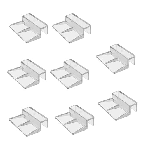 Klaisy 8pieces Rahmenlose Aquarien Deckelclip Easy Installation Acrylunterstützung Für Fischtank Aquarien Abdeckungen Halterung Halterungen von Klaisy