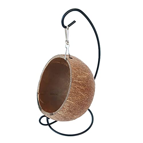 Klaisy Kleintier-Hängematte mit Metallständer, Kokosnusshaus, Käfignest, Zubehör für Zuckergleiter, Hamster Klaisy Kleintier-Hängematte mit Metallständer, Kokosnusshaus, Käfignest, Zubehör für Zuckergleiter, Hamster von Klaisy