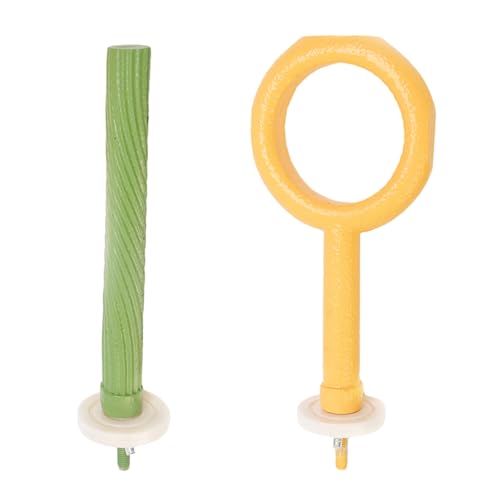Set Von 2 Papageien Schleifen Kratzer Barsch Vogel Stand Käfig Spielzeugstange Rack Spielzeug Schleifen Barsch Vorräte von Klaisy