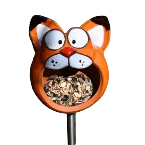 Kleagary Gartenstecker – Vogelfutterspender, Vogelfutterspender für den Außenbereich, Tierharz-Skulptur, Vogelfutterspender, Garten, Hof, Dekoration, Geschenke, B von Kleagary