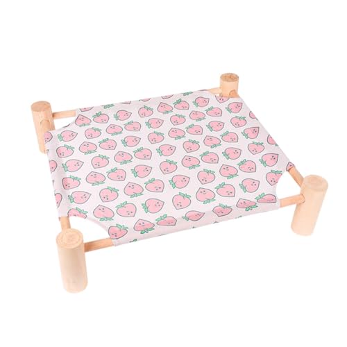 Kleagary Katzen- und Hundehängematte, Katzenhängematte, erhöhtes Kühlbett, abnehmbar, tragbar, für drinnen und draußen, Haustierbett, Rosa von Kleagary